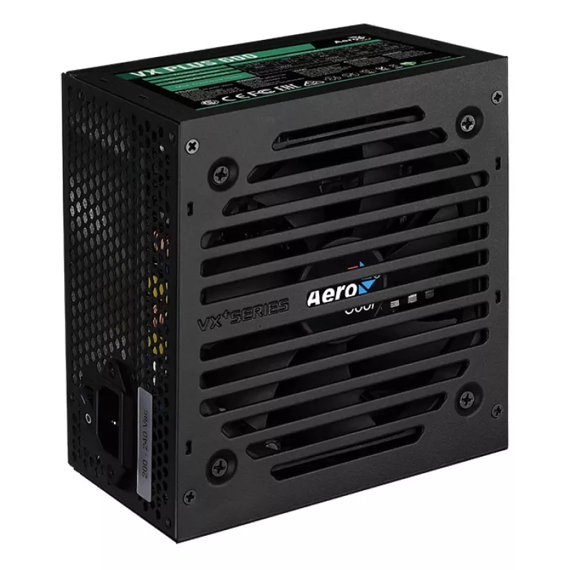 Aerocool VX PLUS 600 maitinimo blokas 600 W 20+4 kontaktų ATX ATX juodas