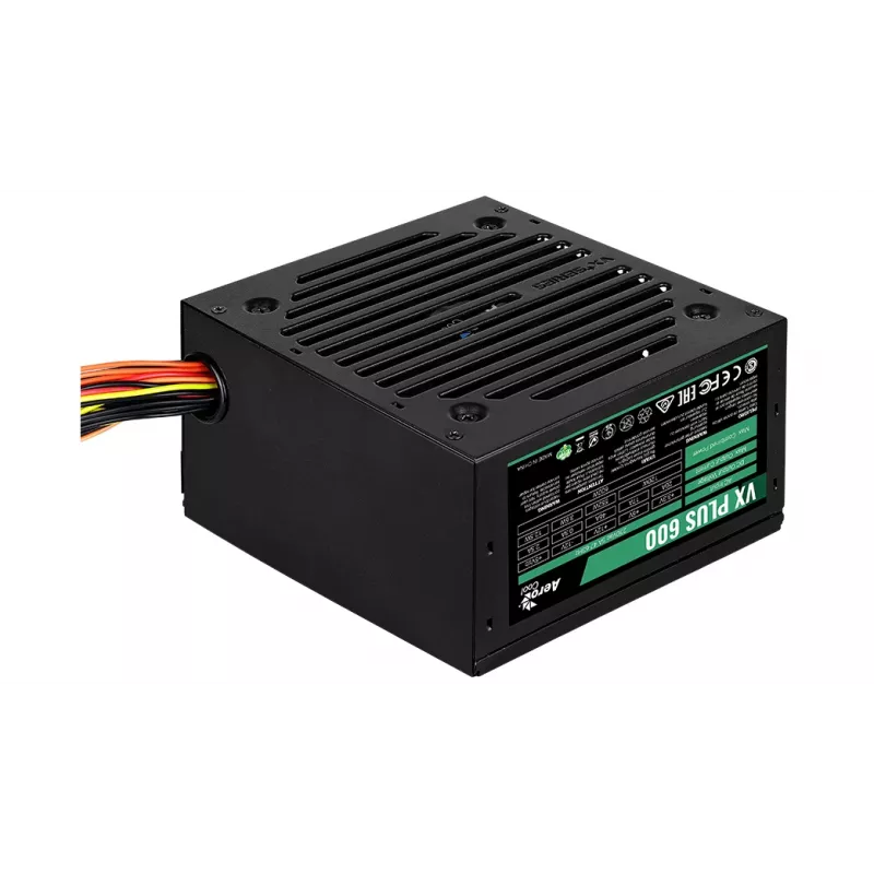 Aerocool VX PLUS 600 maitinimo blokas 600 W 20+4 kontaktų ATX ATX juodas