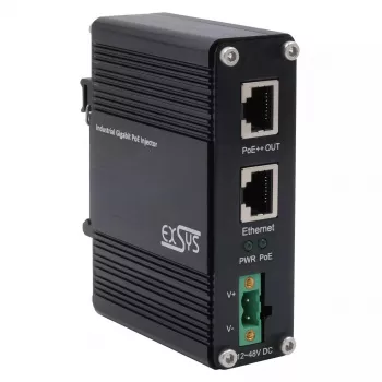 EXSYS PoE++ gigabitinio injektoriaus 90W nuo -40°C iki +80°C