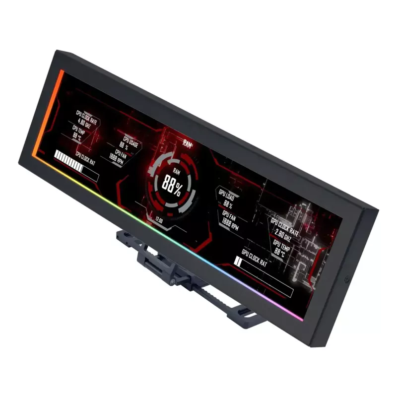 Ekrano skydelis Lian Li SM088X, universalus korpusas, 237×73×13 mm, 5 V, juodas