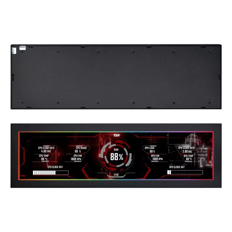 Ekrano skydelis Lian Li SM088X, universalus korpusas, 237×73×13 mm, 5 V, juodas