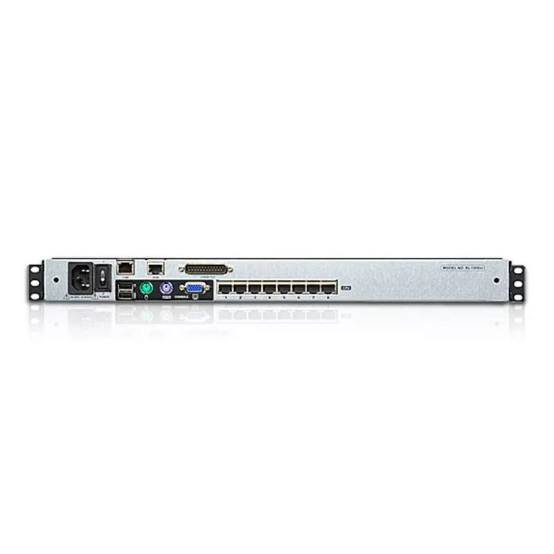 ATEN 8 prievadų 17 colių LCD Cat5e/6 KVM per IP jungiklį (dvigubas bėgis)
