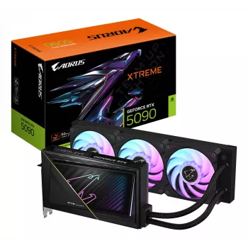 GIGABYTE AORUS GeForce RTX 5090 XTREME WATERFORCE 32G vaizdo plokštė - 32 GB GDDR7, 512 bitų, PCI-E 5.0, 2655 MHz šerdies dažnis, 3 x DP 2.1a, 1 x HDMI 2.1b, NVIDIA DLSS 4, GV-N5090AORUSX W-32GD