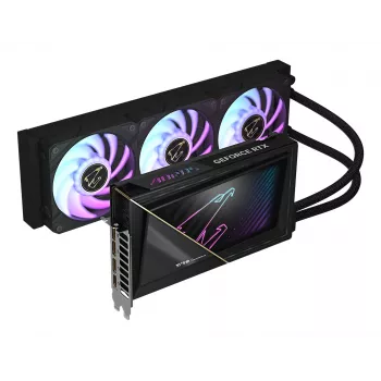 GIGABYTE AORUS GeForce RTX 5090 XTREME WATERFORCE 32G vaizdo plokštė - 32 GB GDDR7, 512 bitų, PCI-E 5.0, 2655 MHz šerdies dažnis, 3 x DP 2.1a, 1 x HDMI 2.1b, NVIDIA DLSS 4, GV-N5090AORUSX W-32GD
