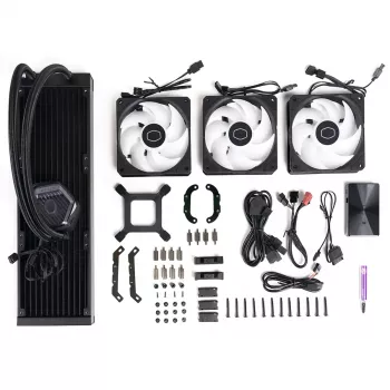 Skysčio aušinimo rinkinys Cooler Master MasterLiquid 360 ATMOS 12 cm juodas