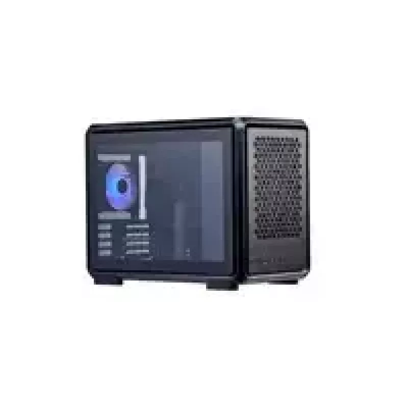Kompiuterio korpusas Cooler Master MasterFrame 400 Mesh Juoda mATX su permatomu šoniniu dangčiu ir 1x 120mm ARGB ventiliatoriumi