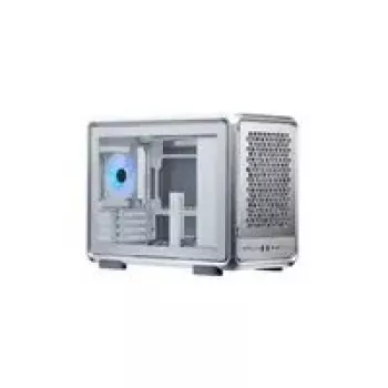 Kompiuterio korpusas Cooler Master MasterFrame 400 Mesh Sidabrinė, mATX, permatomas šoninis skydelis, 1x 120 mm ARGB ventiliatorius
