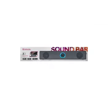 Nešiojamas garsiakalbis DEFENDER Z2 juodas, laidinis USB, 6 W RMS, SNR 70 dB, 80–18000 Hz, kubo dizainas