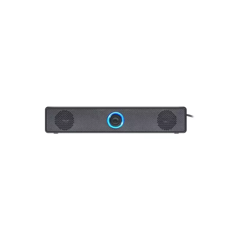 Nešiojamas garsiakalbis DEFENDER Z2 juodas, laidinis USB, 6 W RMS, SNR 70 dB, 80–18000 Hz, kubo dizainas