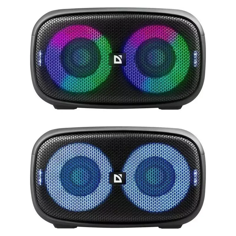 Defender Q5 Stereo nešiojamas Bluetooth garsiakalbis, 20 W, LED apšvietimas, FM radijas, TWS
