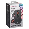 Belaidė RF tyli optinė pelė DEFENDER Nexus MS-195 — 1600 DPI, 2,4 GHz, Nano USB, abiem rankoms tinkama, 2×AAA, juoda
