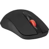 Belaidė RF tyli optinė pelė DEFENDER Nexus MS-195 — 1600 DPI, 2,4 GHz, Nano USB, abiem rankoms tinkama, 2×AAA, juoda