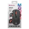 Belaidė RF tyli optinė pelė DEFENDER Nexus MS-195 — 1600 DPI, 2,4 GHz, Nano USB, abiem rankoms tinkama, 2×AAA, juoda