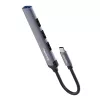 Doko stotelė ColorWay CW-HUB04 4-in-1 USB-C — HDMI, Gigabit Ethernet, USB-A, PD pralaidumas