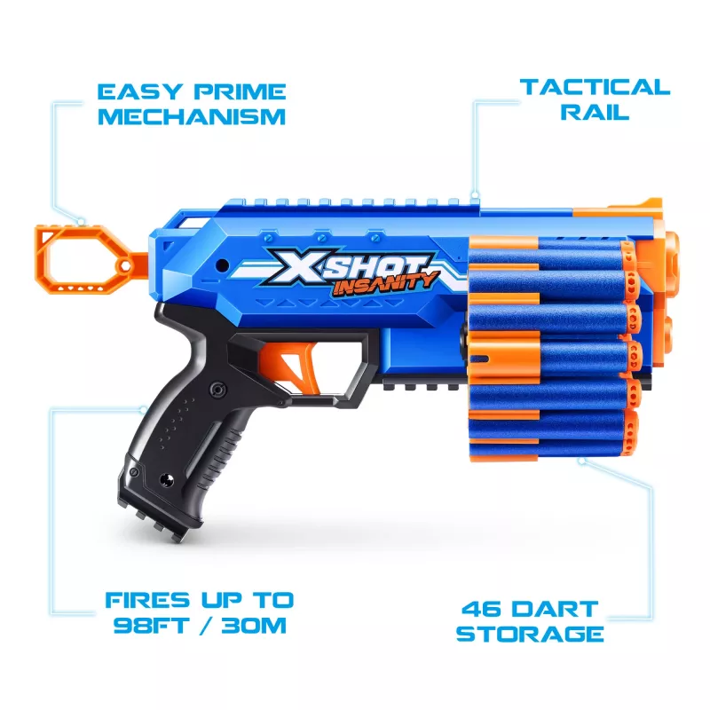 XSHOT Insanity Manic Blaster (24 smiginiai) ZURU