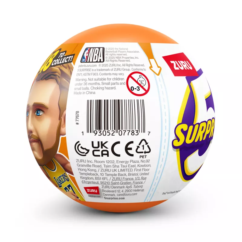 5 Surprise NBA Ballers Series 2, 3 m., įvairiaspalvė