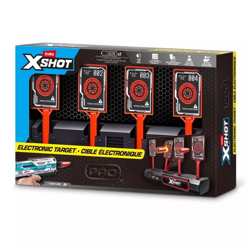 ZURU XSHOT elektroninis taikinys, taikinys, 8 m., AA, juodas