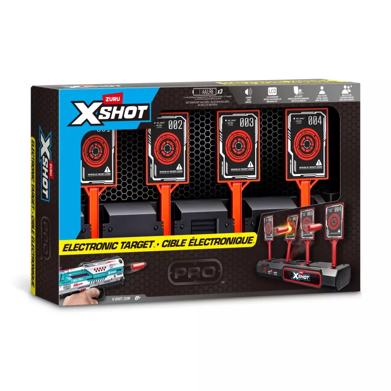 ZURU XSHOT elektroninis taikinys, taikinys, 8 m., AA, juodas