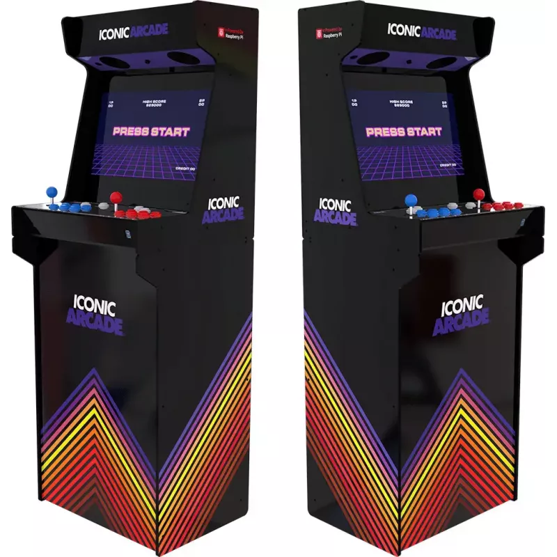 Arcade cabinet Iconic Arcade — Full HD IPS 21 col., Cortex‑A72 1,5 GHz, 1 GB RAM, Wi‑Fi, Gigabit Ethernet, MicroSD, Bluetooth, DC maitinimas