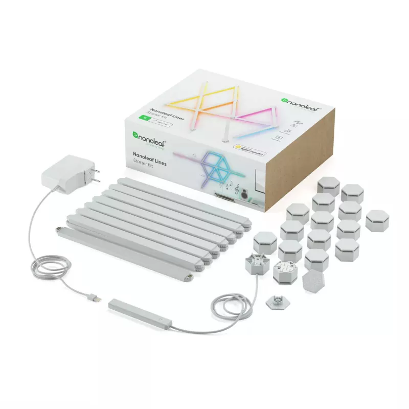 Nanoleaf Lines Starter Kit Other White RGB IP20 15 vnt.