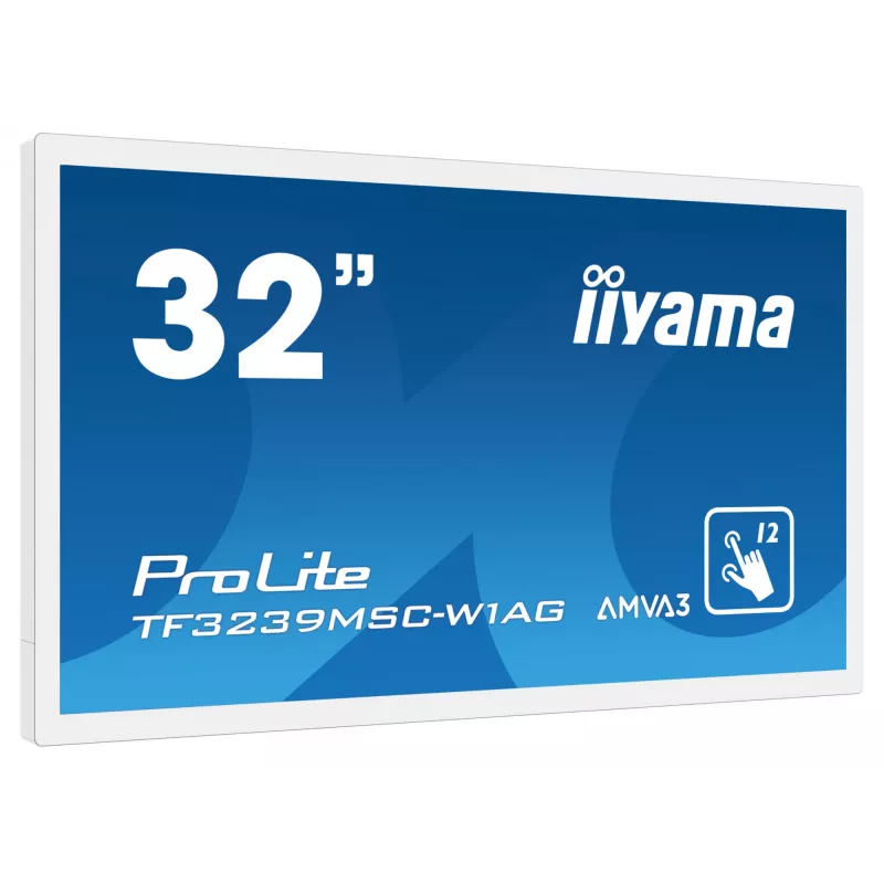 Monitor iiyama ProLite TF3239MSC-W1AG 31,5 colio (80 cm) Full HD 1920x1080 LED jutiklinis ekranas AMVA3 baltas