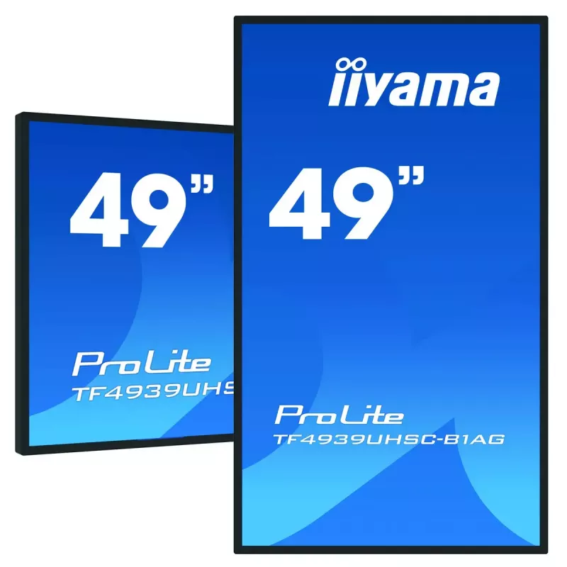 iiyama ProLite TF4939UHSC-B1AG kompiuterio monitorius 124,5 cm (49 coliai) 3840 x 2160 pikseliai 4K Ultra HD LED jutiklinis ekranas keliems naudotojams juodas