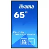 Skaitmeninės reklamos plokščiaekranis IIYAMA LH6552UHS-B1 64,5 col. IPS 4K 3840x2160 500 cd/m² Android 8.0 24/7 Juodas