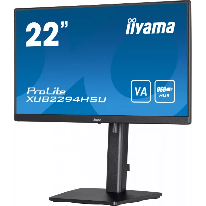 iiyama ProLite XUB2294HSU-B2 kompiuterio monitorius 54,6 cm (21,5 col.) 1920 x 1080 pikseliai Full HD LCD juodas