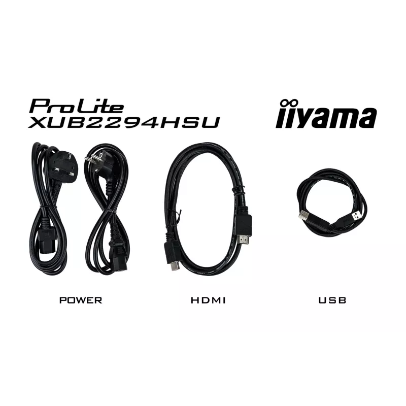 iiyama ProLite XUB2294HSU-B2 kompiuterio monitorius 54,6 cm (21,5 col.) 1920 x 1080 pikseliai Full HD LCD juodas