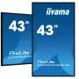 iiyama LH4354UHS-B1AG reklaminis ekranas Skaitmeninės reklamos plokščiaekranis skydelis 108 cm (42,5 col.) LCD Wi-Fi 500 cd/m² 4K Ultra HD Juoda Integruotas procesorius Android 11 24/7