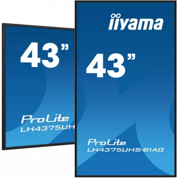 iiyama ProLite Skaitmeninės reklamos plokščiaekranis 108 cm (42,5 colio) LCD Wi-Fi 500 cd/m² 4K Ultra HD Juodas Integruotas procesorius Android 11 24/7