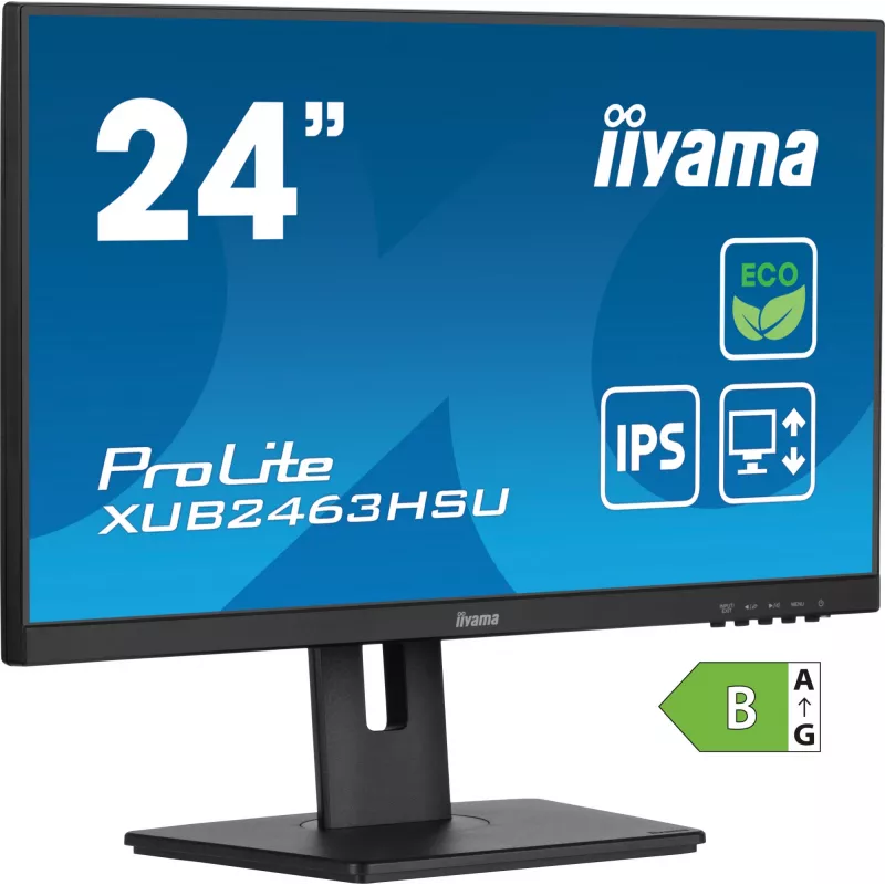 iiyama ProLite XUB2463HSU-B1 kompiuterio monitorius 60,5 cm (23,8 colio) 1920 x 1080 pikselių Full HD LED juodas