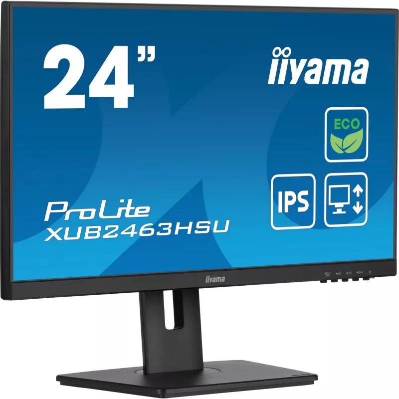 iiyama ProLite XUB2463HSU-B1 kompiuterio monitorius 60,5 cm (23,8 colio) 1920 x 1080 pikselių Full HD LED juodas
