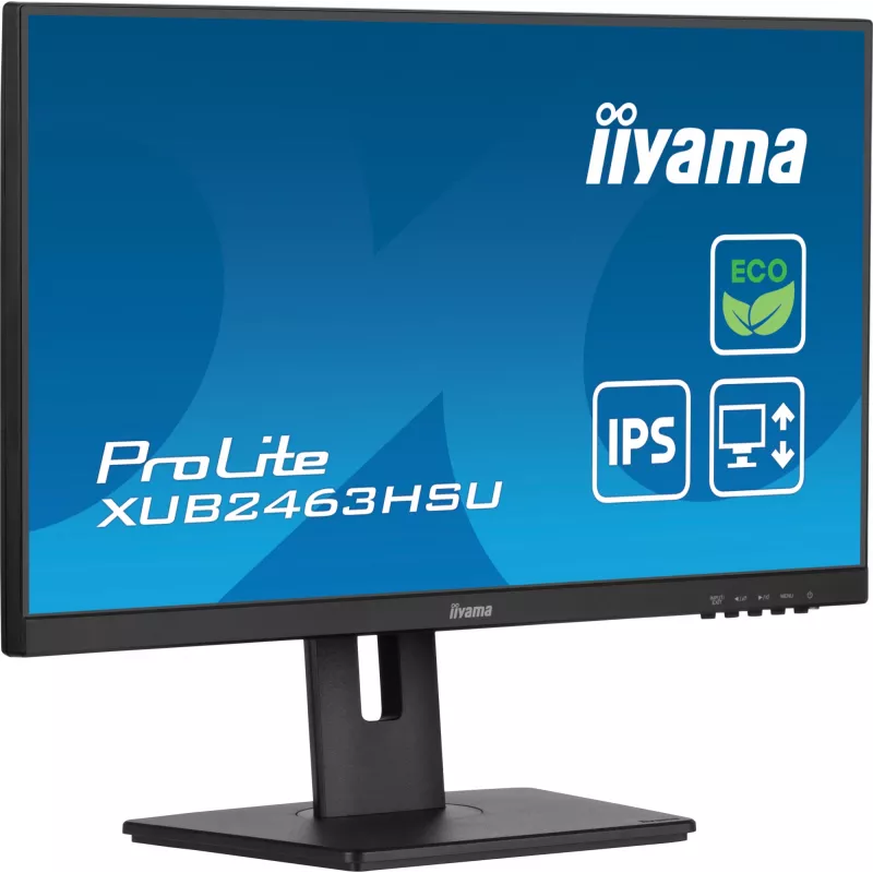 iiyama ProLite XUB2463HSU-B1 kompiuterio monitorius 60,5 cm (23,8 colio) 1920 x 1080 pikselių Full HD LED juodas