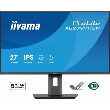 iiyama ProLite XB2797HSN-B1 kompiuterio monitorius 68,6 cm (27 col.) 1920 x 1080 pikselių Full HD LCD juodas