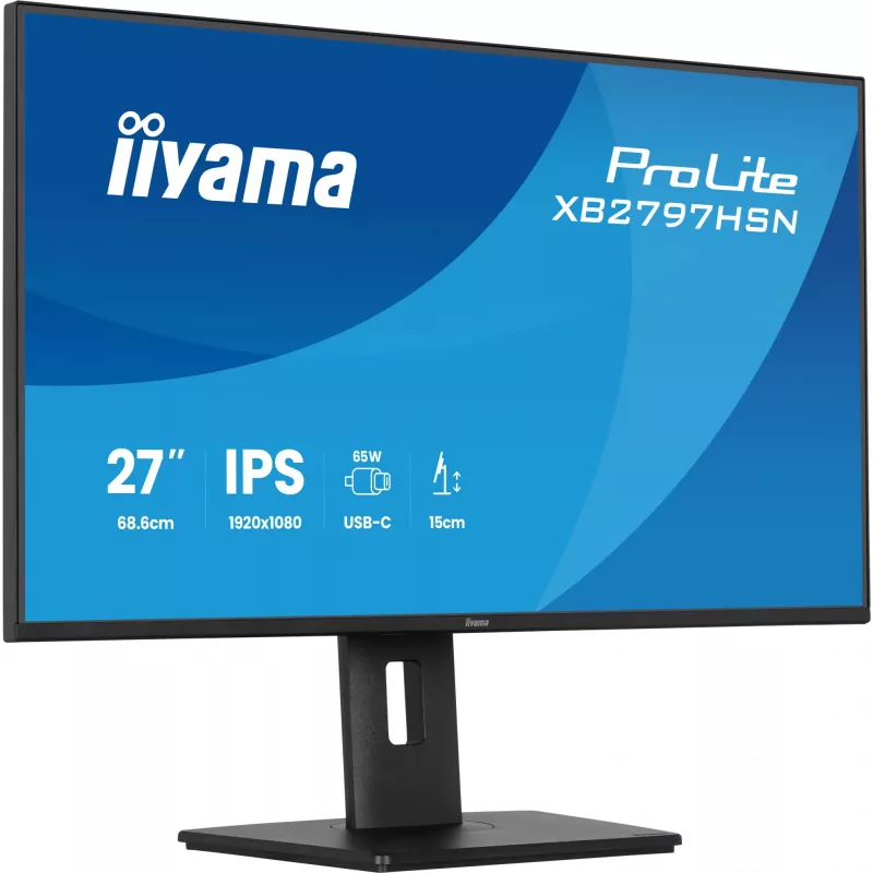 iiyama ProLite XB2797HSN-B1 kompiuterio monitorius 68,6 cm (27 col.) 1920 x 1080 pikselių Full HD LCD juodas