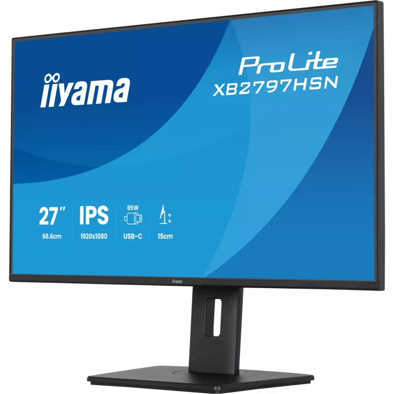 iiyama ProLite XB2797HSN-B1 kompiuterio monitorius 68,6 cm (27 col.) 1920 x 1080 pikselių Full HD LCD juodas