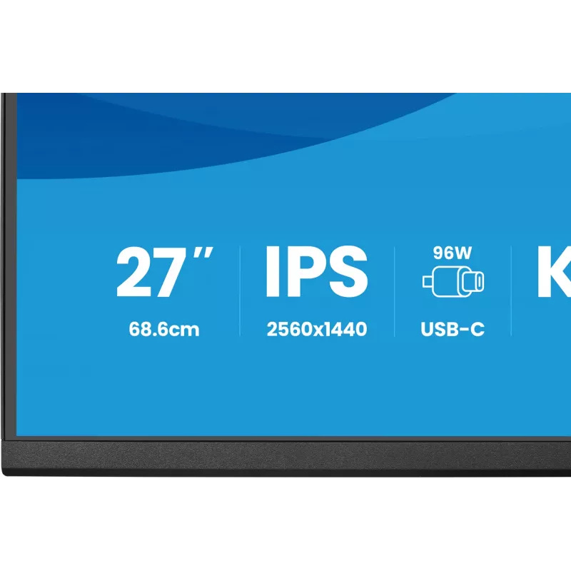 Kompiuterio monitorius IIYAMA ProLite XB2797QSNP-B1 27 colių (68,6 cm) 2560×1440 QHD LED, 16:9, matinis, garsiakalbiai, USB 3.2 šakotuvas, aukščio reguliavimas, VESA