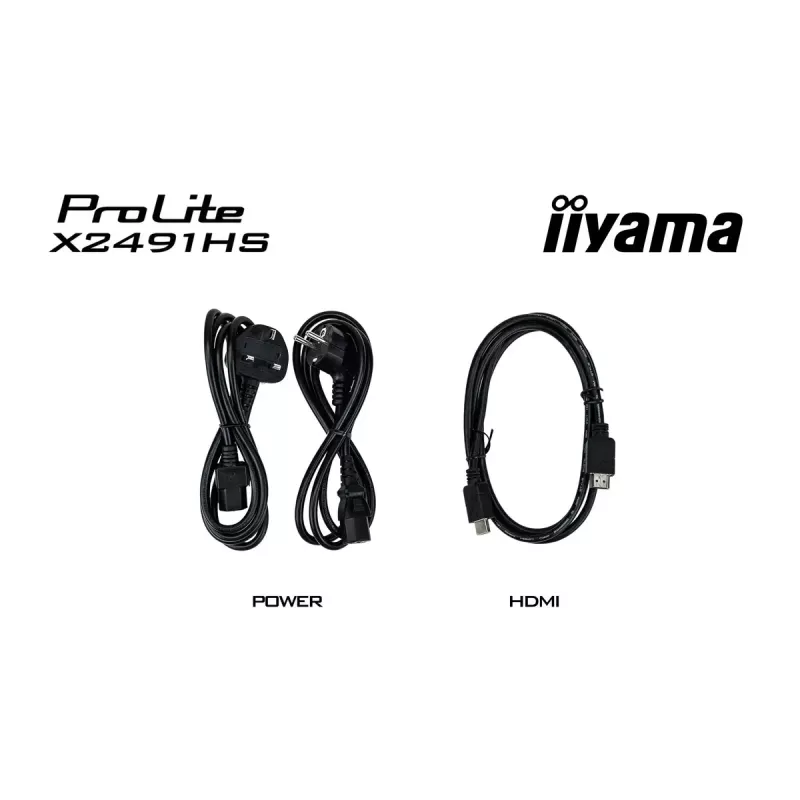 Monitorius IIYAMA ProLite X2491HS-B1 23,8 colio (60,5 cm) Full HD IPS LCD, 1920×1080, 178° žiūrėjimo kampai, matinis, įmontuoti garsiakalbiai, VESA, juodas