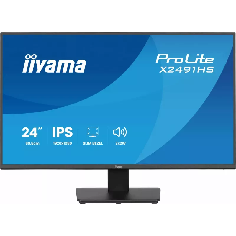 Monitorius IIYAMA ProLite X2491HS-B1 23,8 colio (60,5 cm) Full HD IPS LCD, 1920×1080, 178° žiūrėjimo kampai, matinis, įmontuoti garsiakalbiai, VESA, juodas