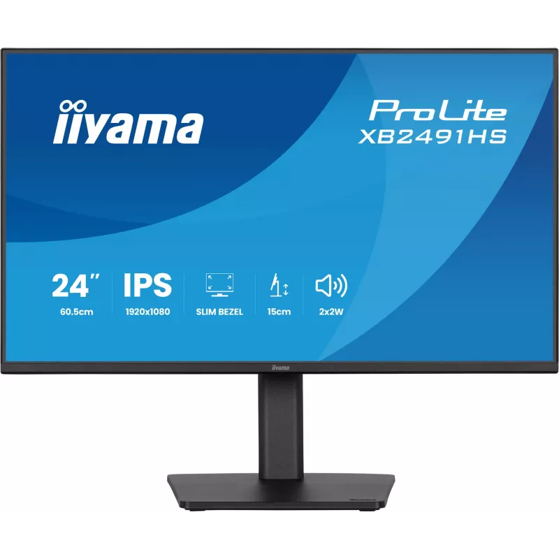 Monitorius IIYAMA XB2491HS-B1 60,5 cm (23,8 colio) 16:9 IPS su HDMI, DisplayPort ir įmontuotais garsiakalbiais