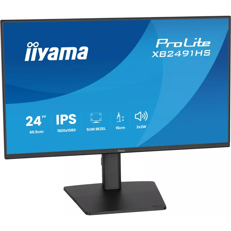 Monitorius IIYAMA XB2491HS-B1 60,5 cm (23,8 colio) 16:9 IPS su HDMI, DisplayPort ir įmontuotais garsiakalbiais