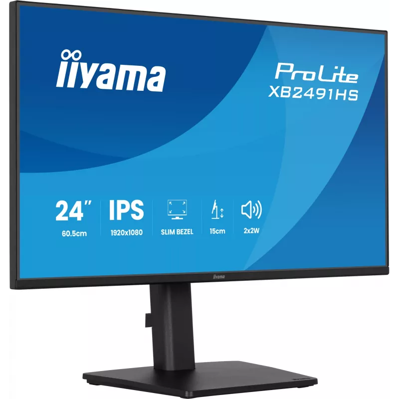 Monitorius IIYAMA XB2491HS-B1 60,5 cm (23,8 colio) 16:9 IPS su HDMI, DisplayPort ir įmontuotais garsiakalbiais