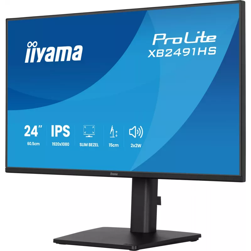 Monitorius IIYAMA XB2491HS-B1 60,5 cm (23,8 colio) 16:9 IPS su HDMI, DisplayPort ir įmontuotais garsiakalbiais