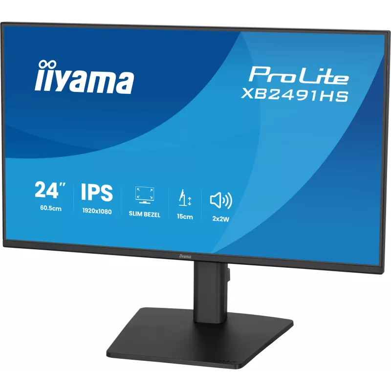 Monitorius IIYAMA XB2491HS-B1 60,5 cm (23,8 colio) 16:9 IPS su HDMI, DisplayPort ir įmontuotais garsiakalbiais