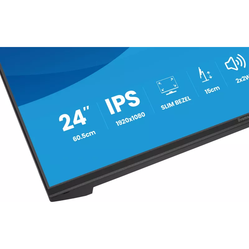Monitorius IIYAMA XB2491HS-B1 60,5 cm (23,8 colio) 16:9 IPS su HDMI, DisplayPort ir įmontuotais garsiakalbiais