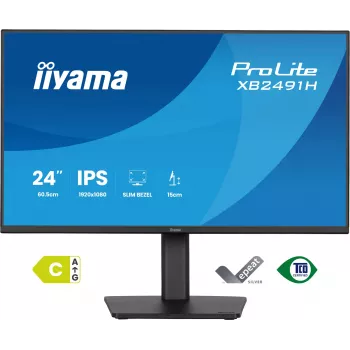 Kompiuterio monitorius IIYAMA ProLite XB2491H-B1 23.8 colio (60.5 cm) Full HD IPS LCD, 1920×1080, 178° žiūrėjimo kampas, VESA, reguliuojamas aukštis, juodas