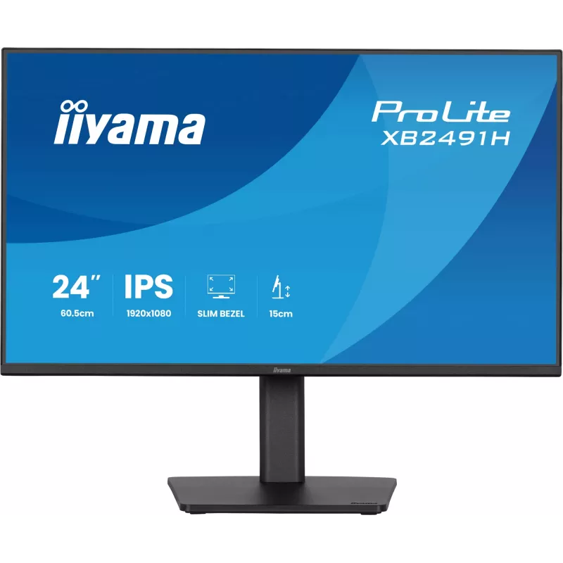 Kompiuterio monitorius IIYAMA ProLite XB2491H-B1 23.8 colio (60.5 cm) Full HD IPS LCD, 1920×1080, 178° žiūrėjimo kampas, VESA, reguliuojamas aukštis, juodas