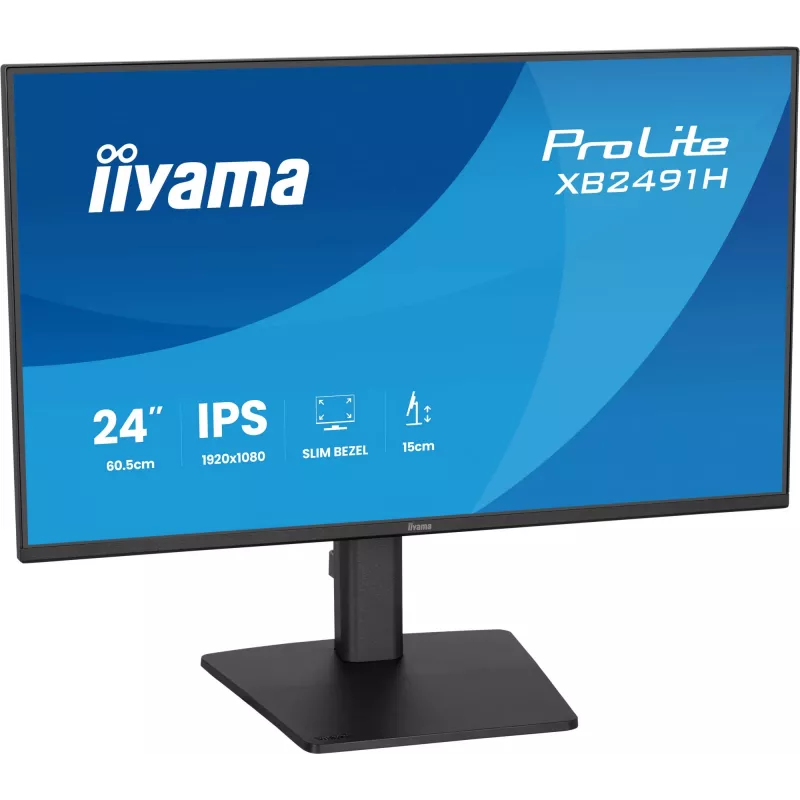 Kompiuterio monitorius IIYAMA ProLite XB2491H-B1 23.8 colio (60.5 cm) Full HD IPS LCD, 1920×1080, 178° žiūrėjimo kampas, VESA, reguliuojamas aukštis, juodas
