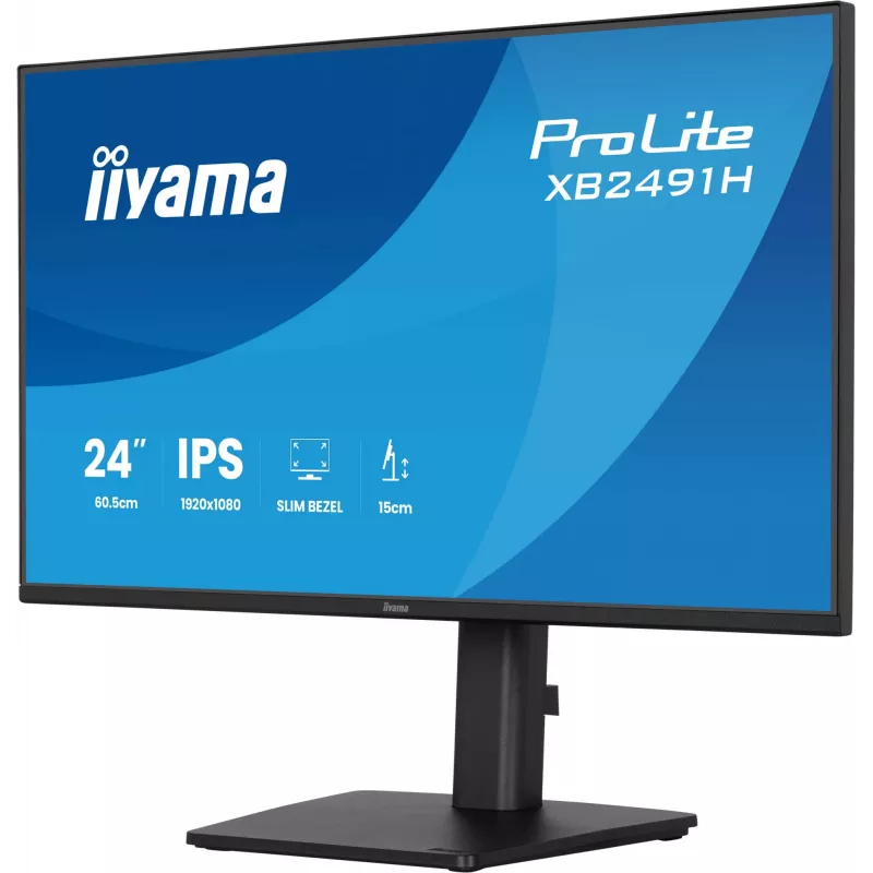 Kompiuterio monitorius IIYAMA ProLite XB2491H-B1 23.8 colio (60.5 cm) Full HD IPS LCD, 1920×1080, 178° žiūrėjimo kampas, VESA, reguliuojamas aukštis, juodas